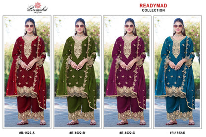 R 1522 Ramsha Pakistani Readymade Suits Exporter Ahmedabad