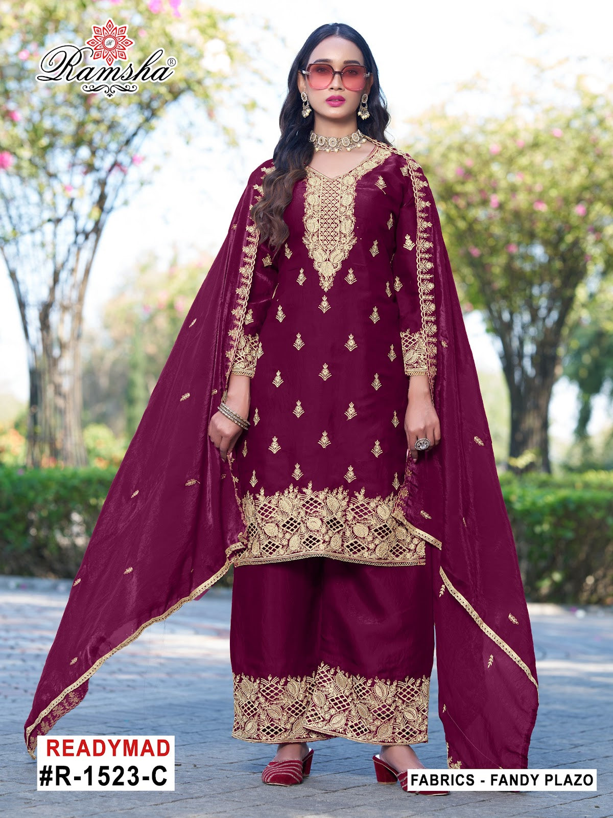 R 1523 Ramsha Pakistani Readymade Suits Supplier Ahmedabad