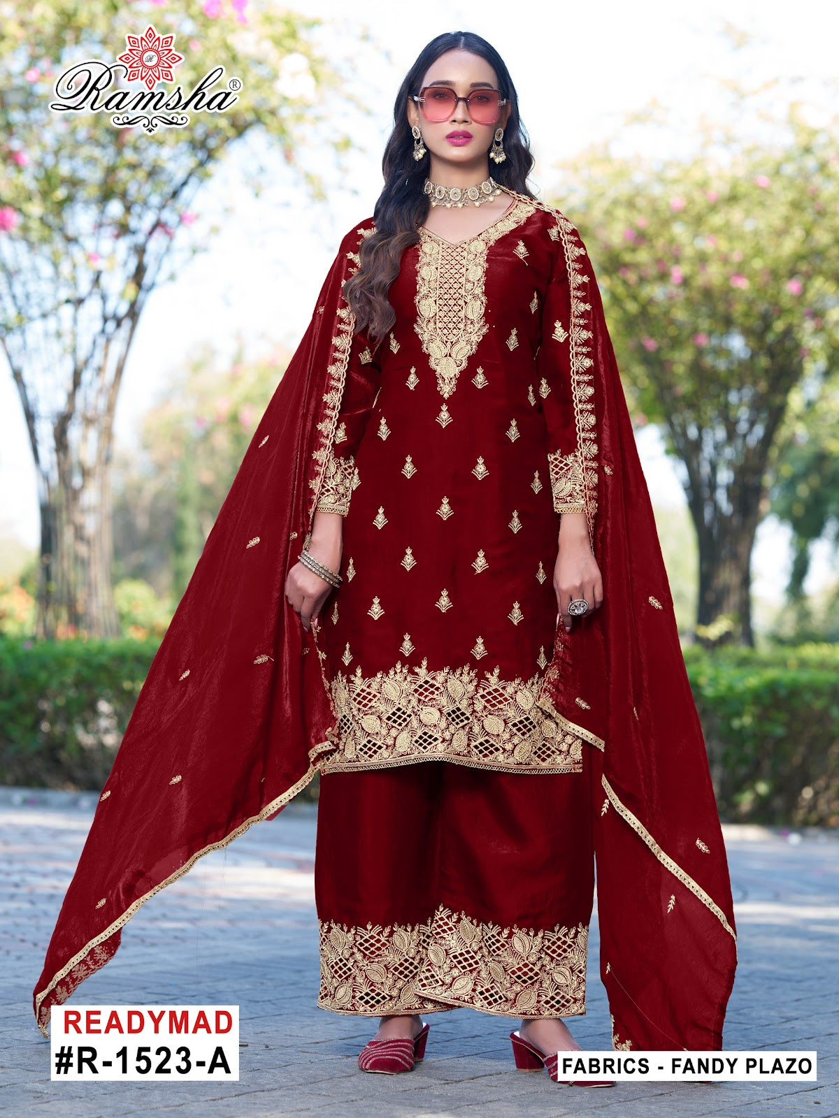 R 1523 Ramsha Pakistani Readymade Suits Supplier Ahmedabad