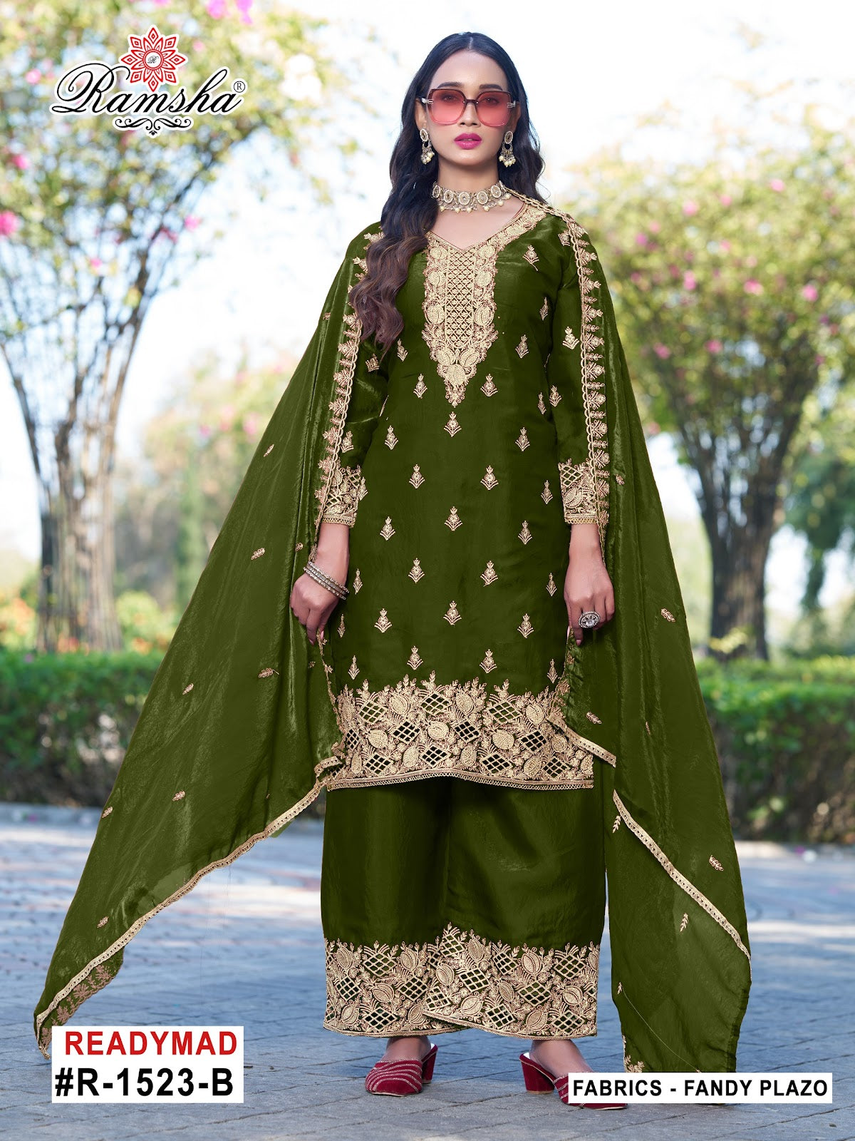 R 1523 Ramsha Pakistani Readymade Suits Supplier Ahmedabad