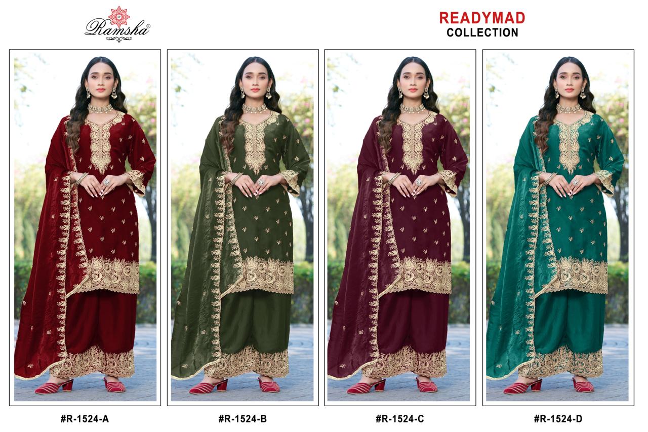 R 1524 Abcd Ramsha Fendy Pakistani Readymade Suits Wholesale Rate