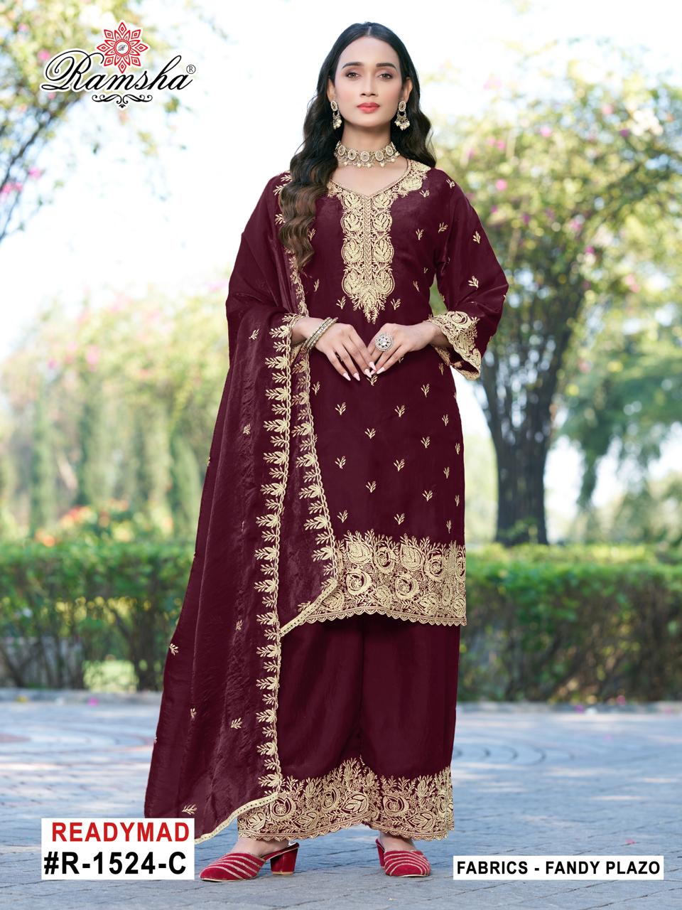 R 1524 Abcd Ramsha Fendy Pakistani Readymade Suits Wholesale Rate