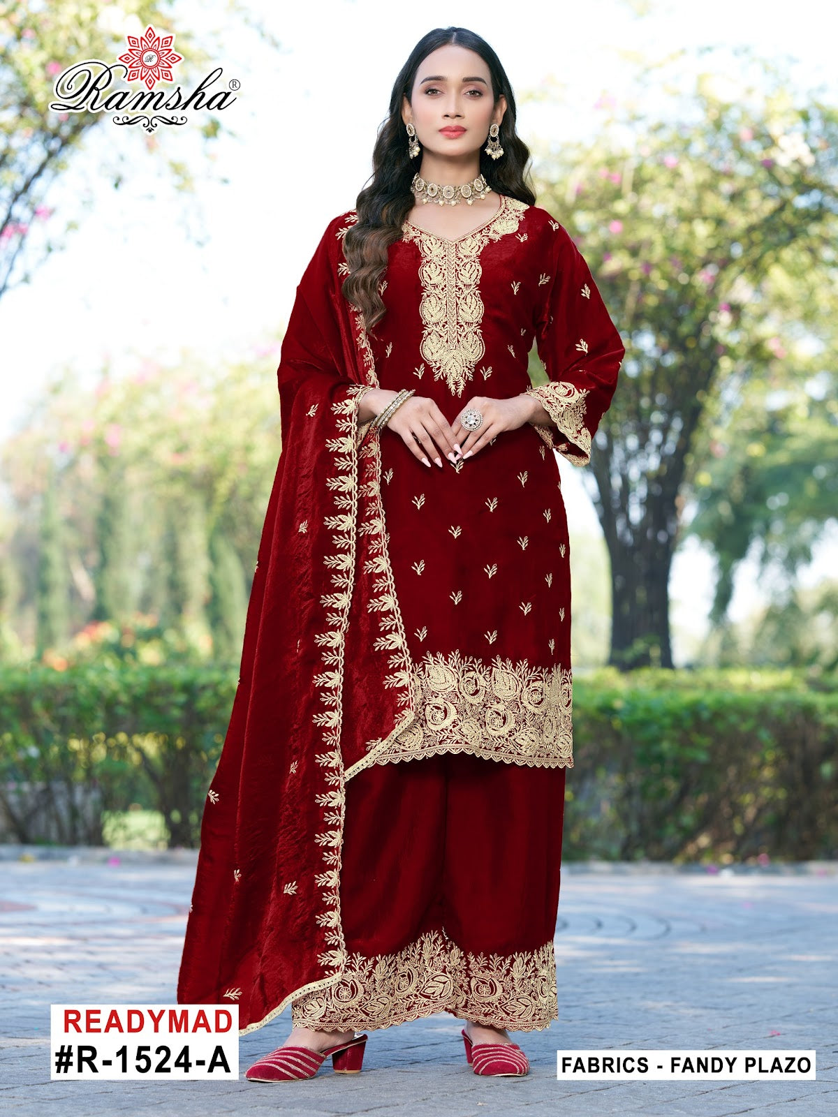 R 1524 Ramsha Pakistani Readymade Suits Manufacturer Ahmedabad
