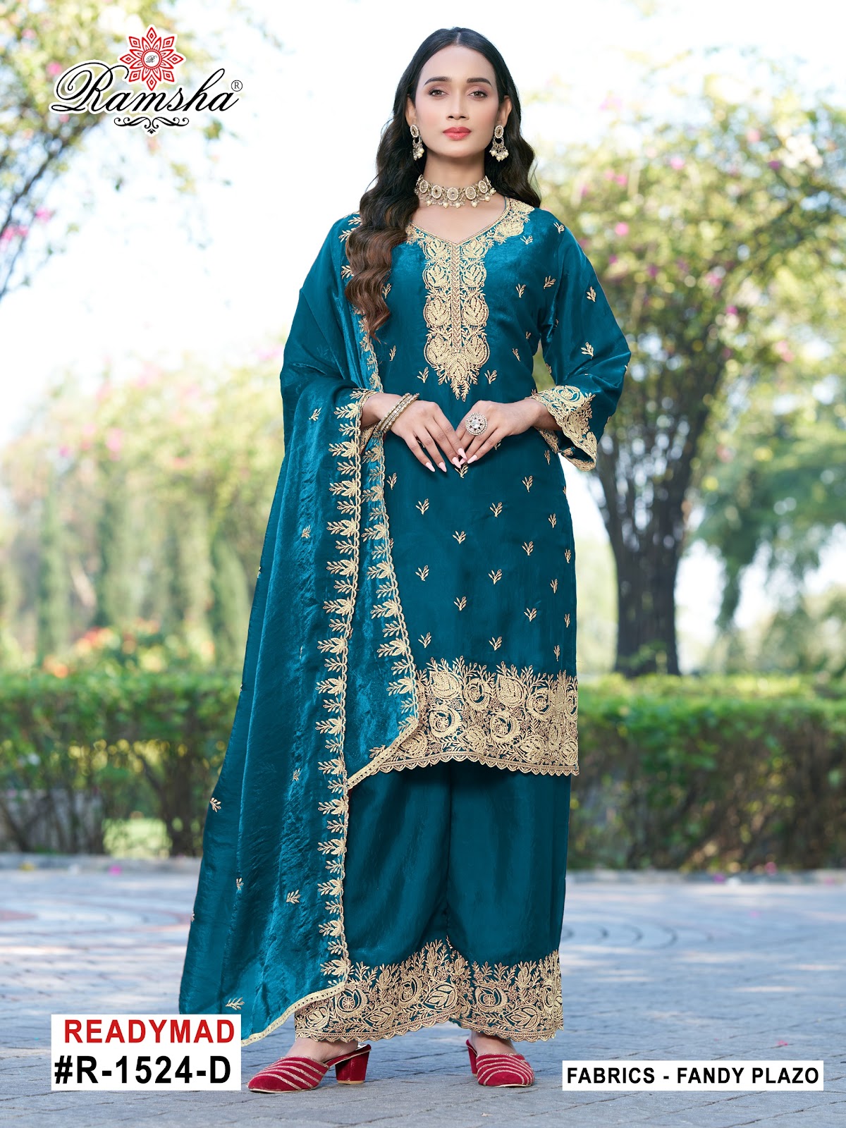 R 1524 Ramsha Pakistani Readymade Suits Manufacturer Ahmedabad