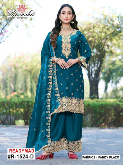 R 1524 Ramsha Pakistani Readymade Suits Manufacturer Ahmedabad