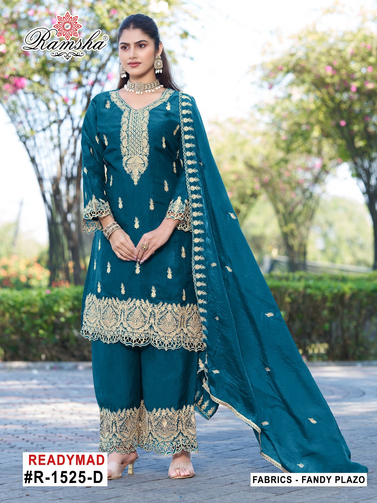 R 1525 Ramsha Pakistani Readymade Suits Wholesale Rate