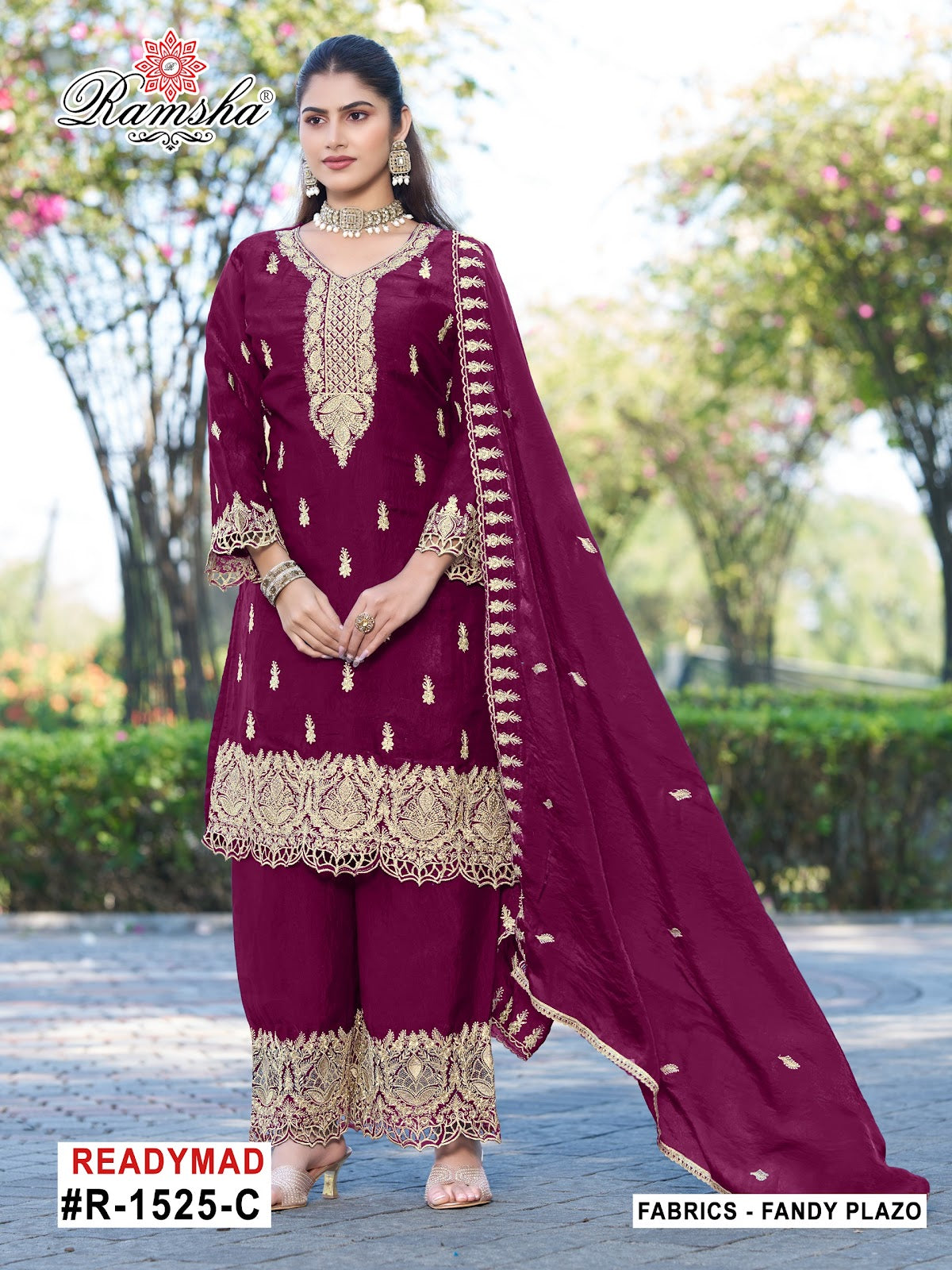 R 1525 Ramsha Pakistani Readymade Suits Wholesale Rate