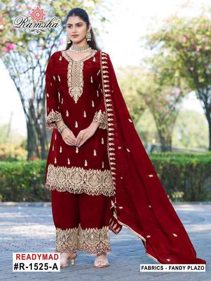 R 1525 Ramsha Pakistani Readymade Suits Wholesale Rate