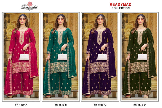 R 1539 Nx Ramsha Fandy Pakistani Readymade Suits Wholesaler Ahmedabad