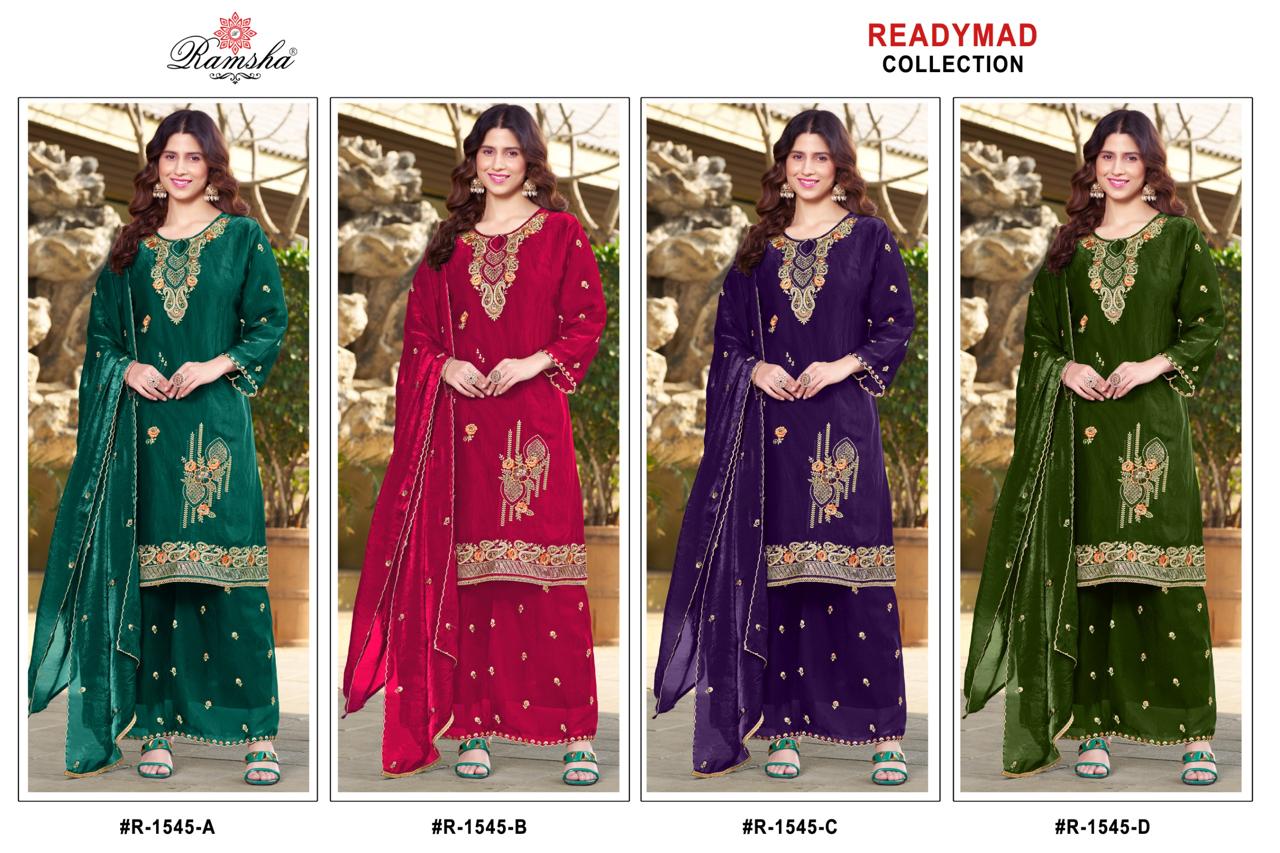 R 1545 Nx Ramsha Fandy Pakistani Readymade Suits Supplier India