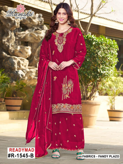 R 1545 Nx Ramsha Fandy Pakistani Readymade Suits Supplier India