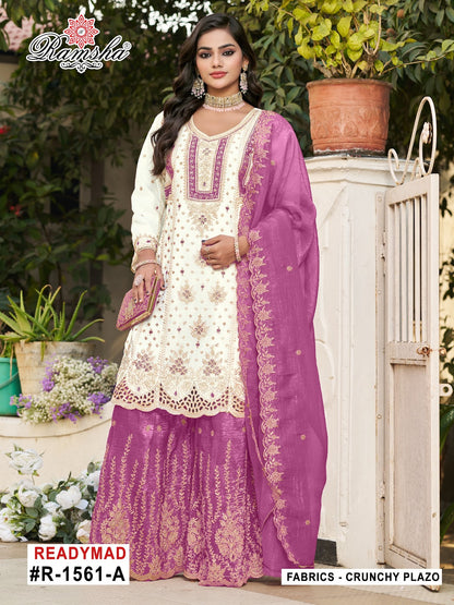 R 1561 Nx Ramsha Pakistani Readymade Suits Supplier India