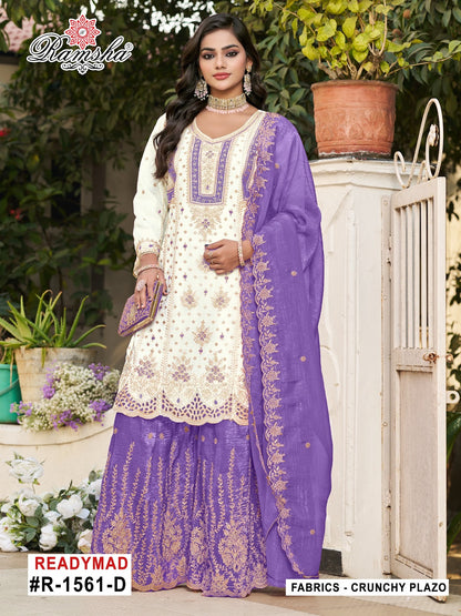 R 1561 Nx Ramsha Pakistani Readymade Suits Supplier India