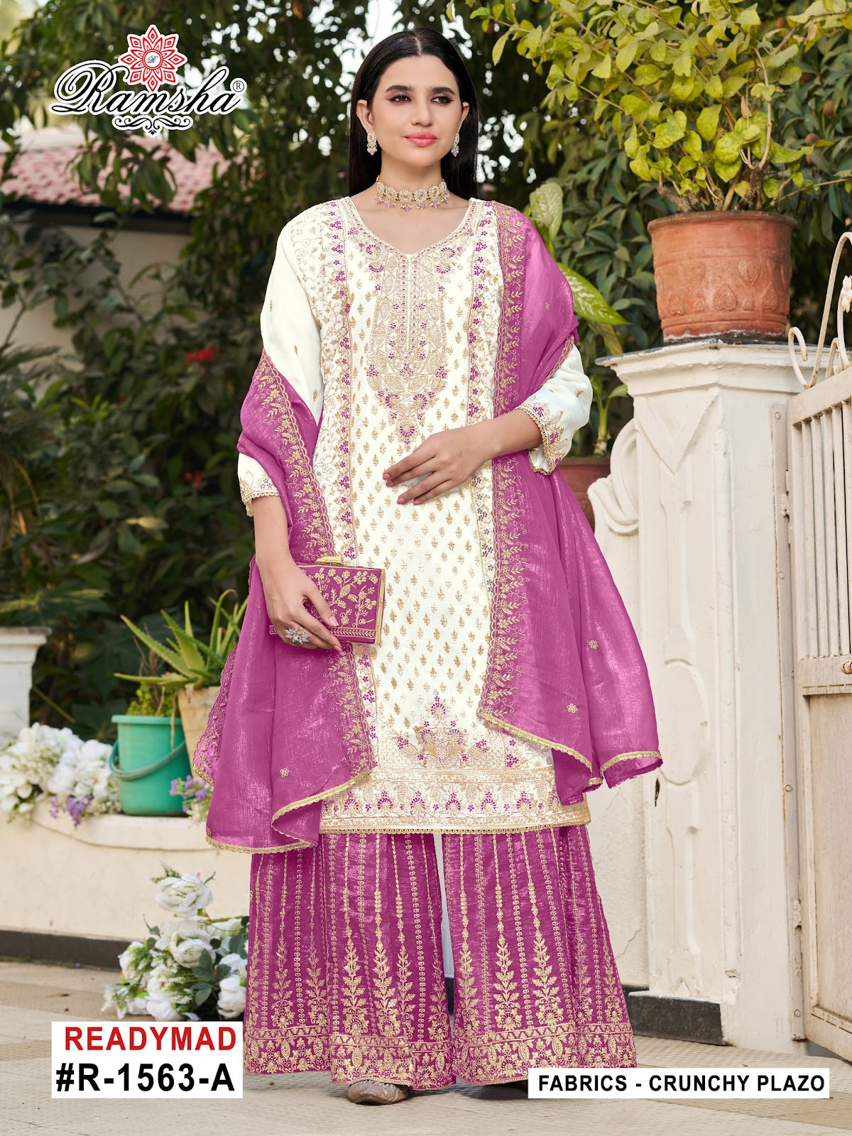 R 1563 Nx Ramsha Pakistani Readymade Suits Exporter