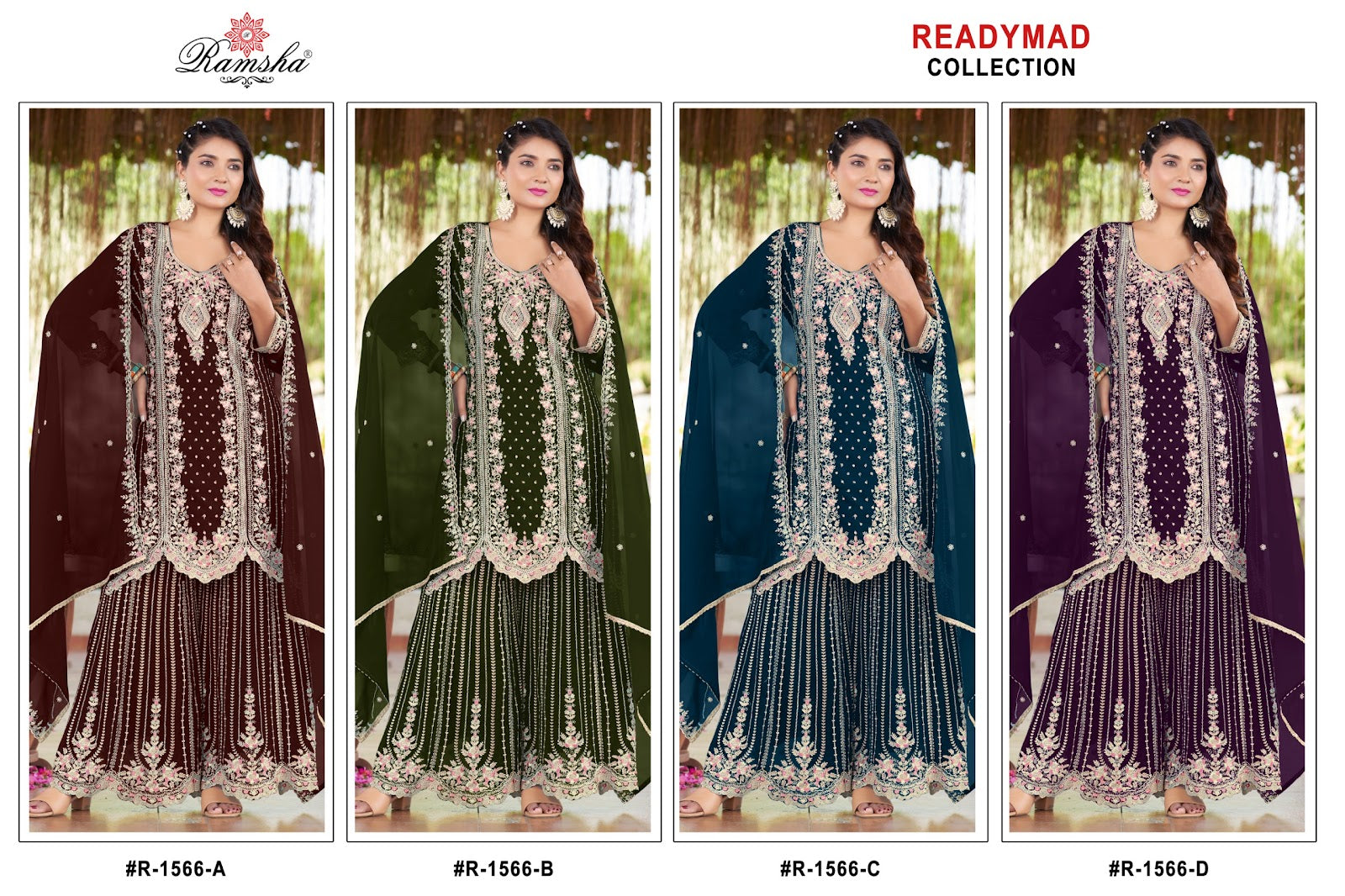 R 1566 Nx Ramsha Pakistani Readymade Suits Exporter
