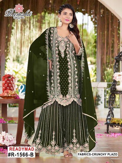 R 1566 Nx Ramsha Pakistani Readymade Suits Exporter