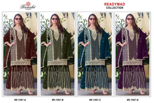 R 1567 Nx Ramsha Pakistani Readymade Suits Supplier