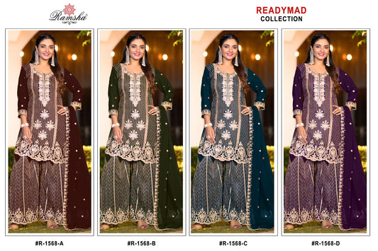R 1568 Nx Ramsha Pakistani Readymade Suits Manufacturer