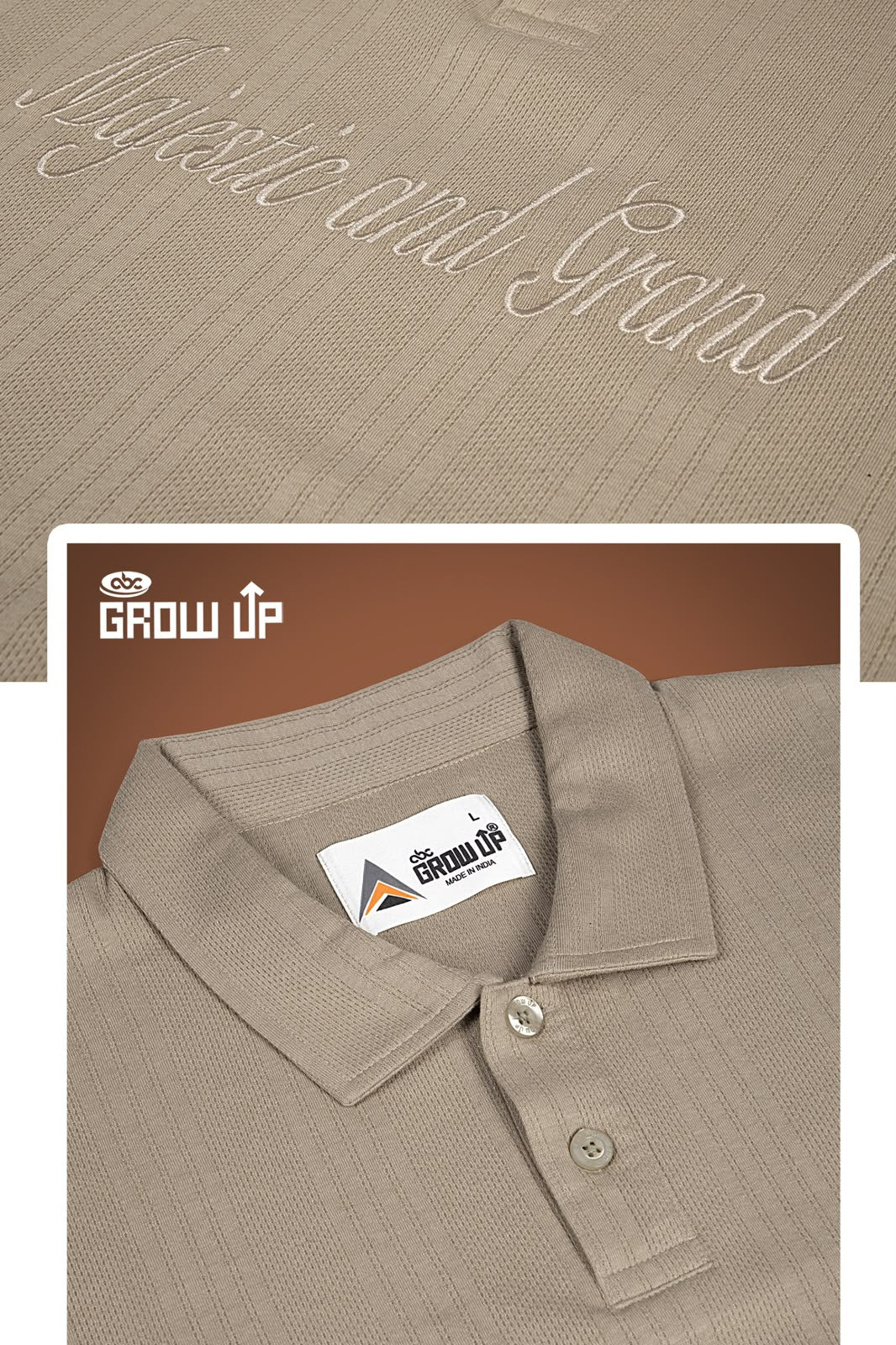 R 1577 Full Sleeves Growup Interlock Mens Tshirts Wholesale