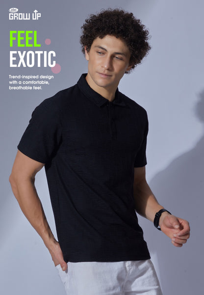 R 1582 Polo Growup Knit Mens Tshirts Manufacturer Gujarat