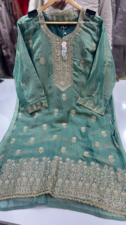 R 1586 Ramsha Nc Moss Pakistani Readymade Suits Supplier Gujarat