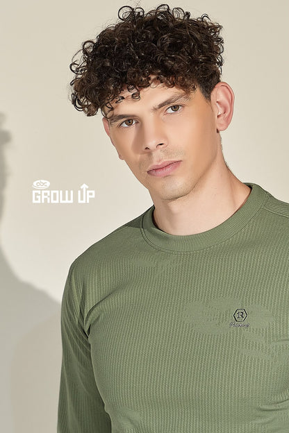 R 1598 Hand Rib Growup Knit Mens Tshirts Exporter Ahmedabad