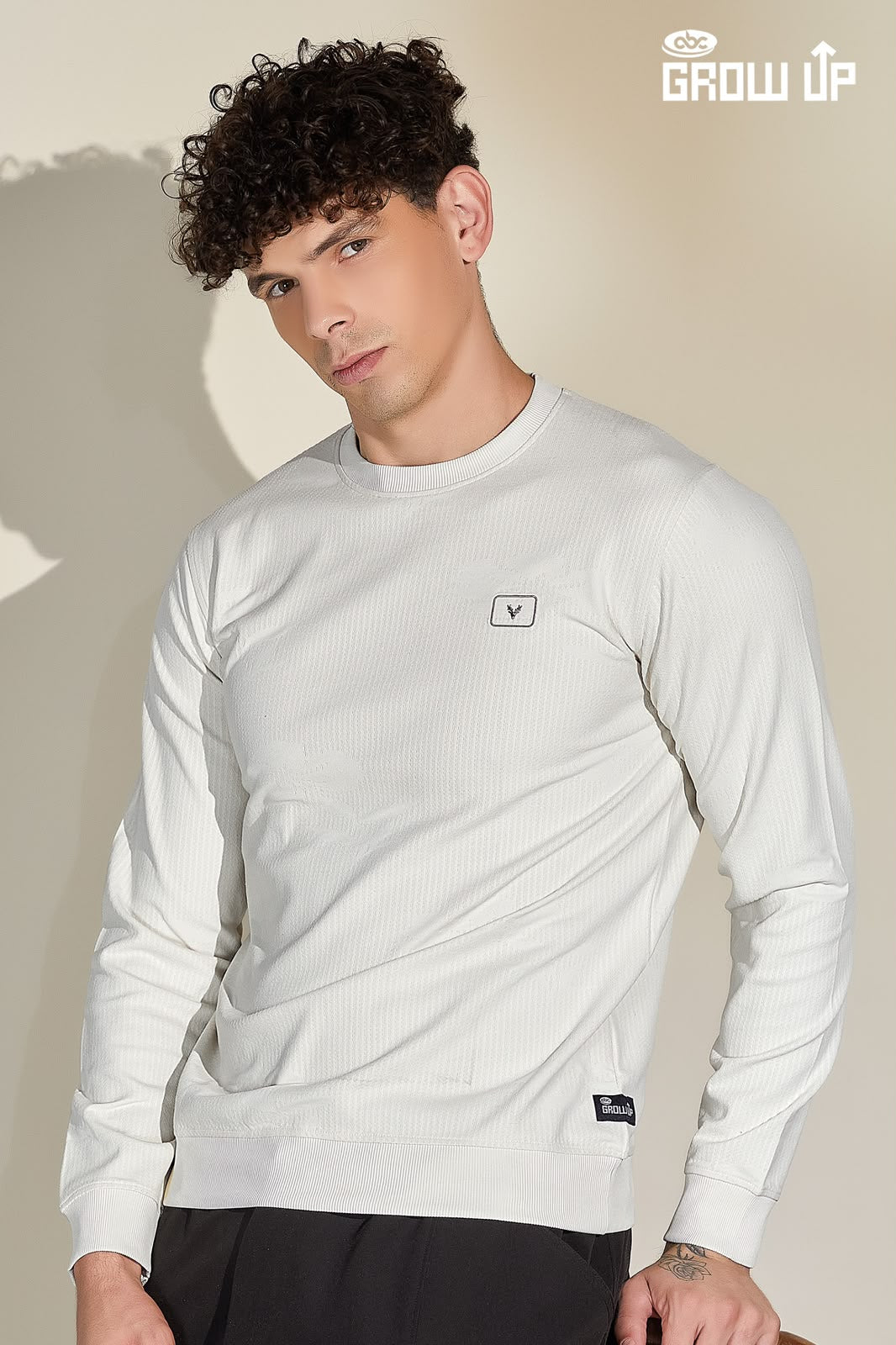 R 1598 Hand Rib Growup Knit Mens Tshirts Exporter Ahmedabad