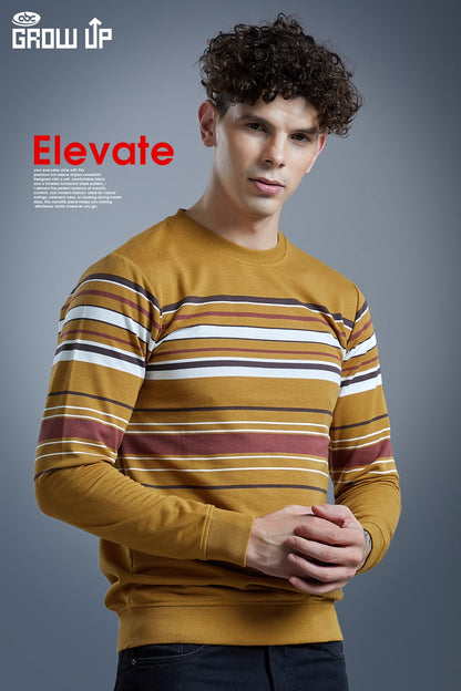 R 1603 Stripes Growup Looper Mens Tshirts Manufacturer