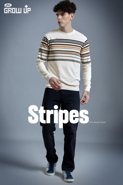 R 1603 Stripes Growup Looper Mens Tshirts Manufacturer