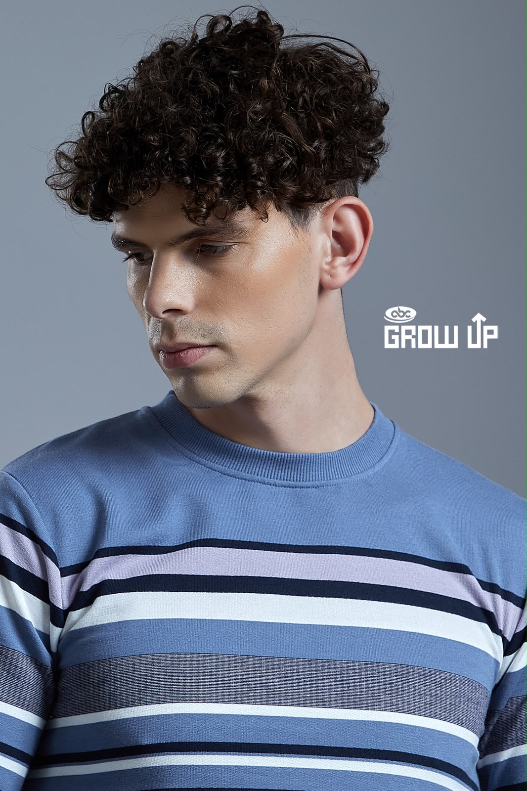 R 1603 Stripes Growup Looper Mens Tshirts Manufacturer