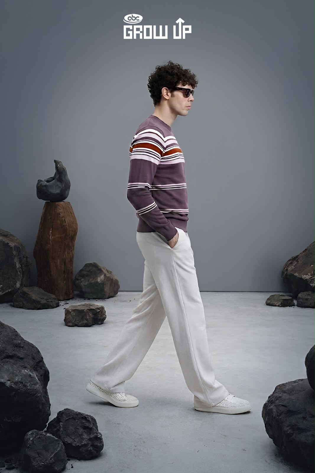 R 1603 Stripes Growup Looper Mens Tshirts Manufacturer