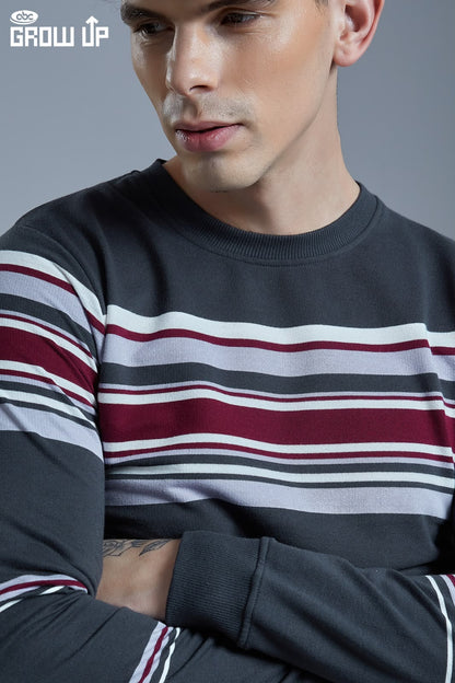 R 1603 Stripes Growup Looper Mens Tshirts Manufacturer
