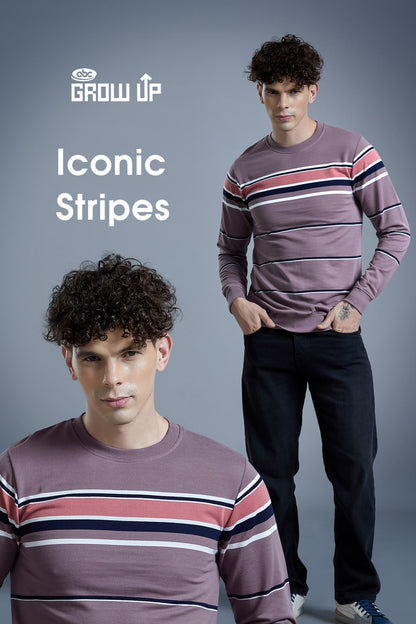 R 1603 Stripes Growup Looper Mens Tshirts Manufacturer