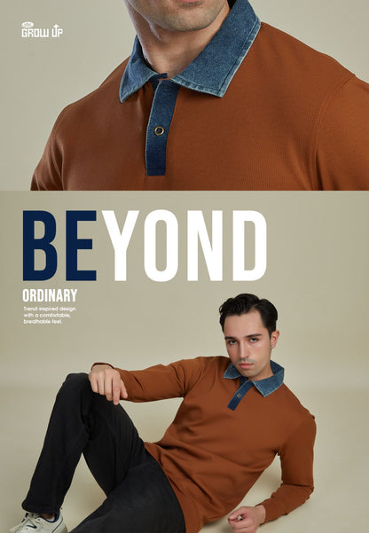 R 1610 Denim Collar Growup Interlock Mens Tshirts Supplier