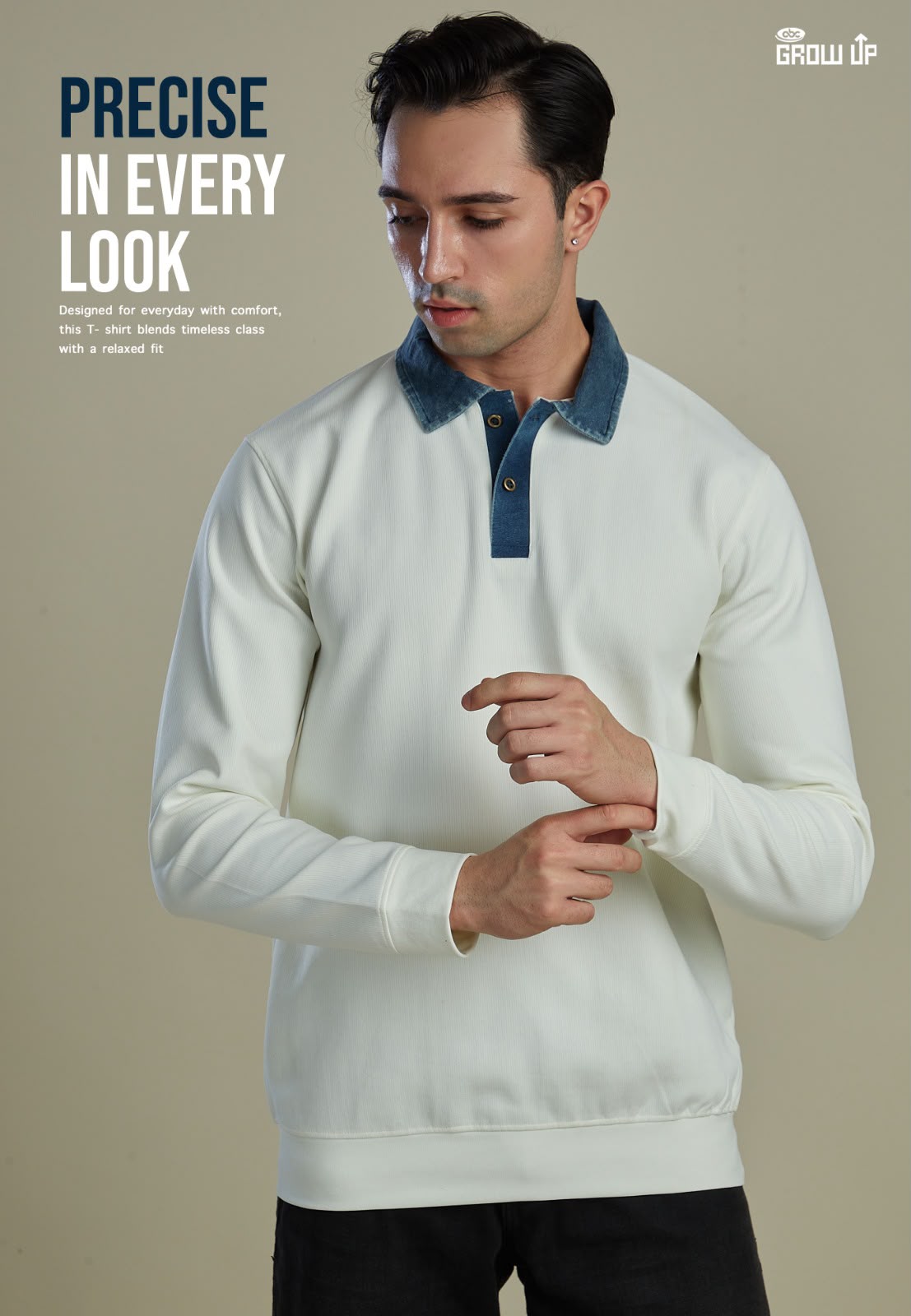 R 1610 Denim Collar Growup Interlock Mens Tshirts Supplier