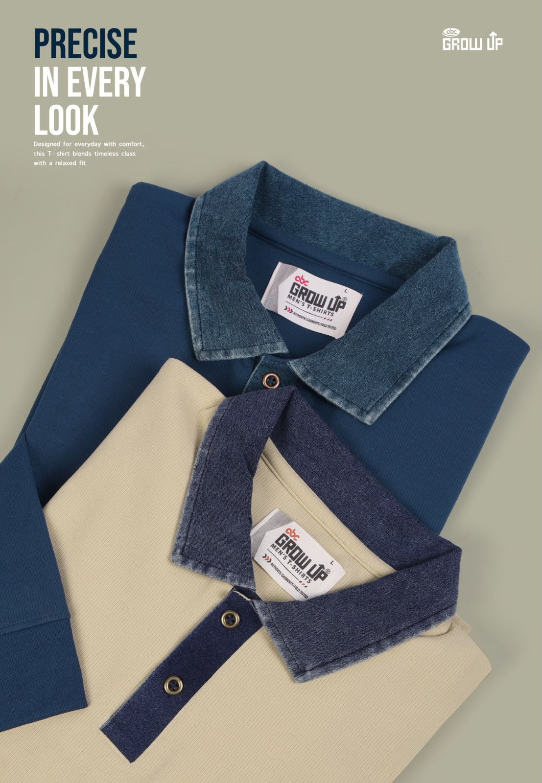 R 1610 Denim Collar Growup Interlock Mens Tshirts Supplier