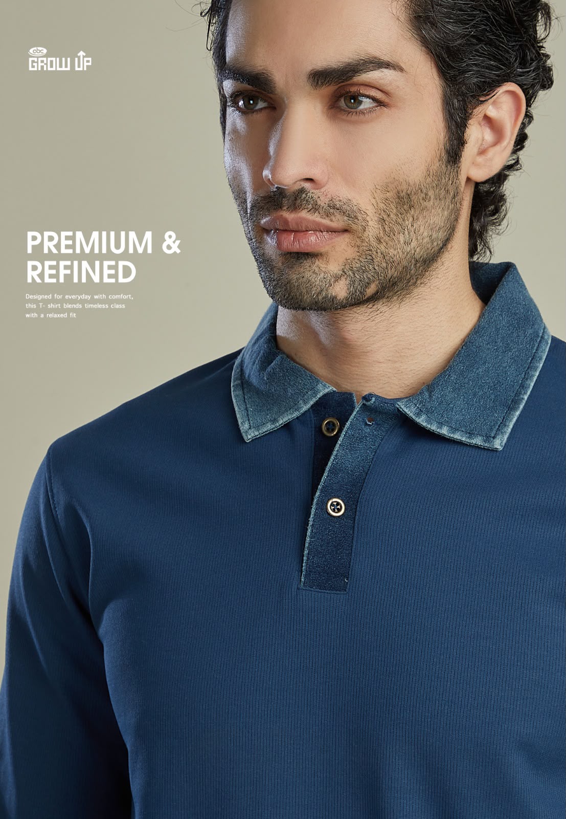 R 1610 Denim Collar Growup Interlock Mens Tshirts Supplier