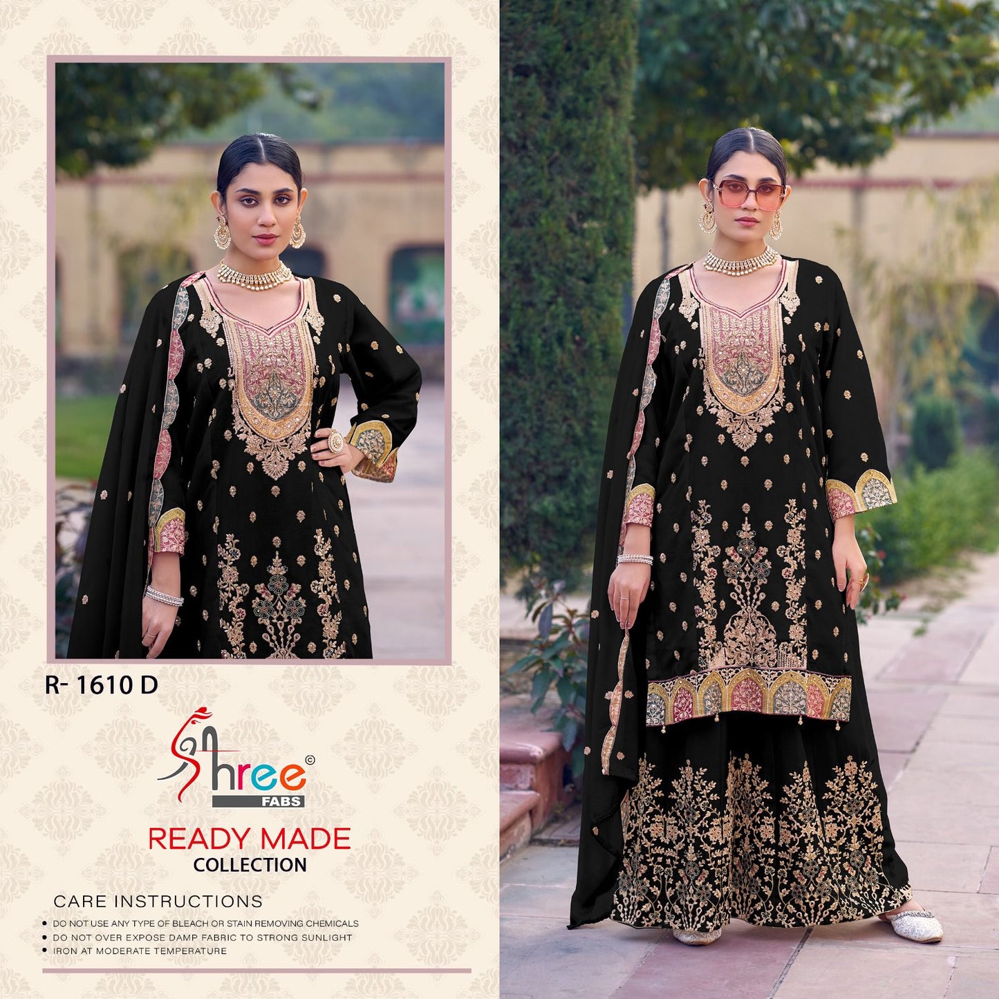 R 1610 Shree Fabs Chinon Pakistani Readymade Suits Manufacturer Ahmedabad