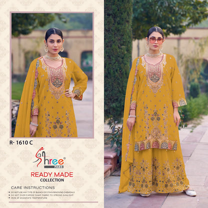 R 1610 Shree Fabs Chinon Pakistani Readymade Suits Manufacturer Ahmedabad