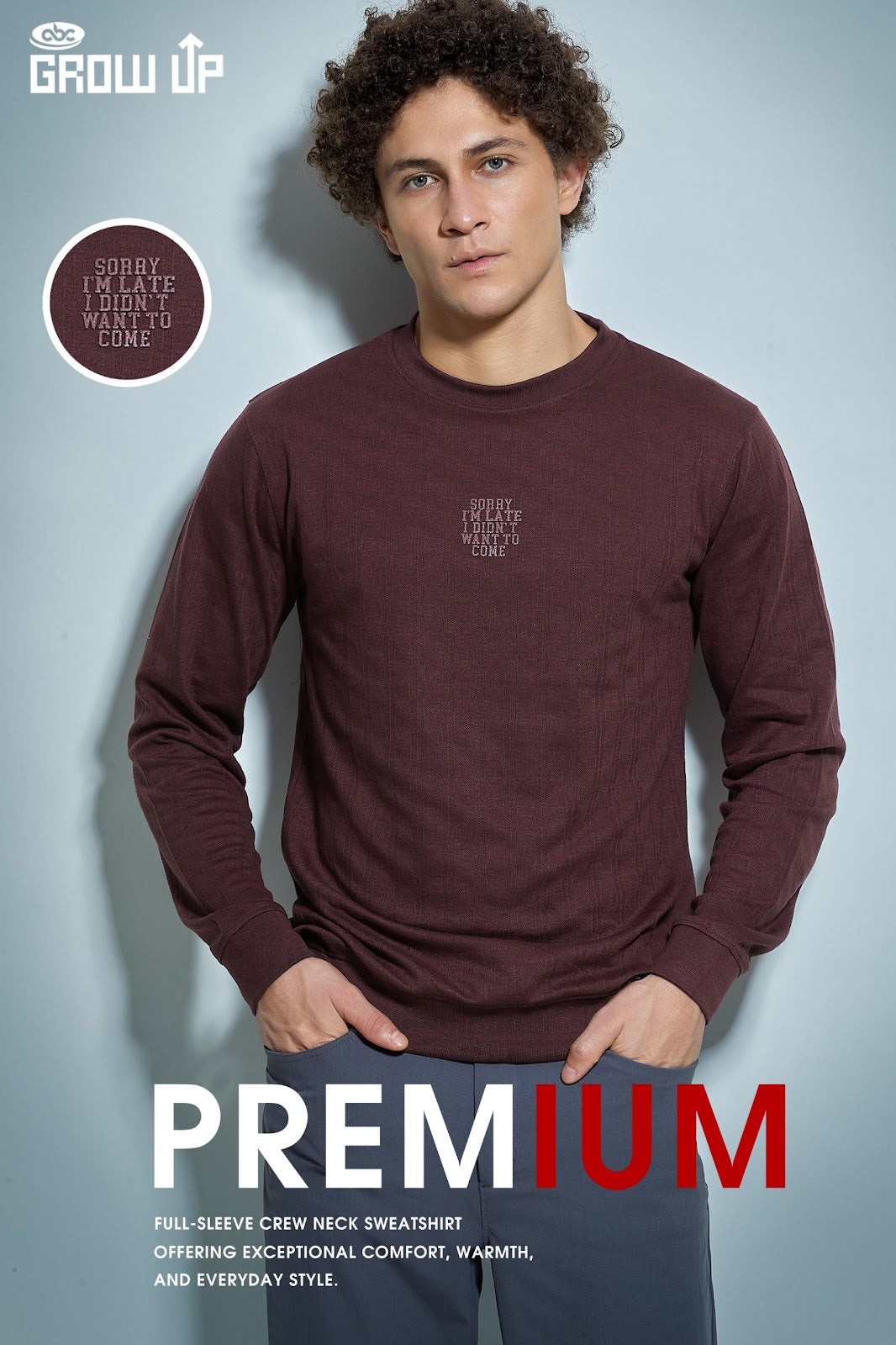 R 1614 Full Sleeves Growup Knit Mens Tshirts Supplier Gujarat