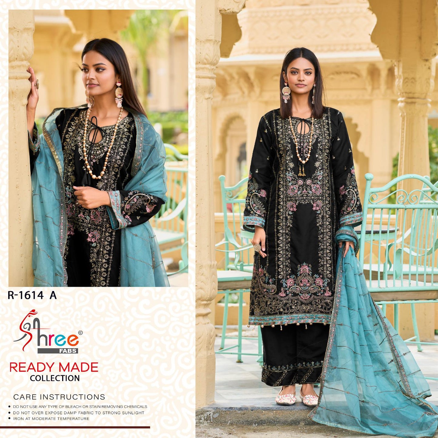 R 1614 Shree Fabs Organza Pakistani Readymade Suits Supplier