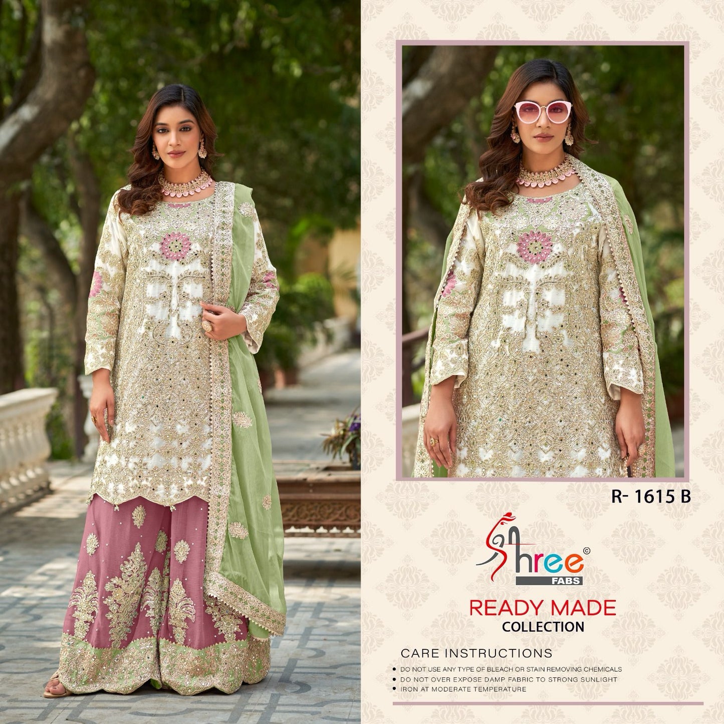 R 1615 Shree Fabs Chiffon Pakistani Readymade Suits Wholesale Price
