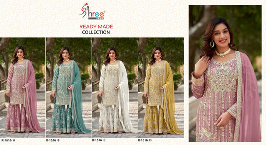 R 1616 Shree Fabs Chiffon Pakistani Readymade Suits Supplier Ahmedabad
