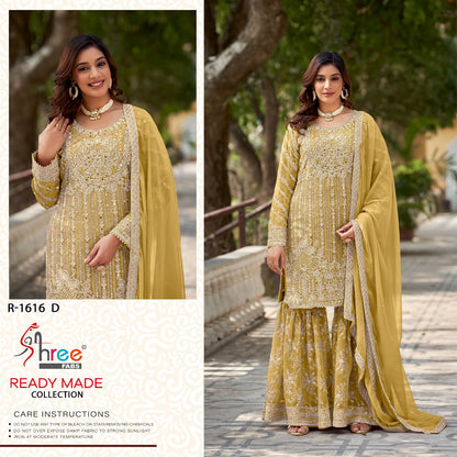 R 1616 Shree Fabs Chiffon Pakistani Readymade Suits Supplier Ahmedabad