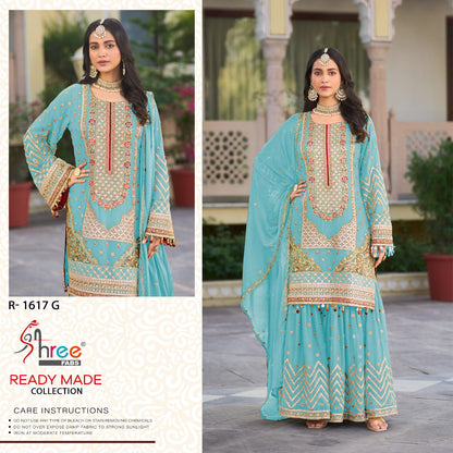 R 1617 Efgh Shree Fabs Chinon Pakistani Readymade Suits Exporter Ahmedabad