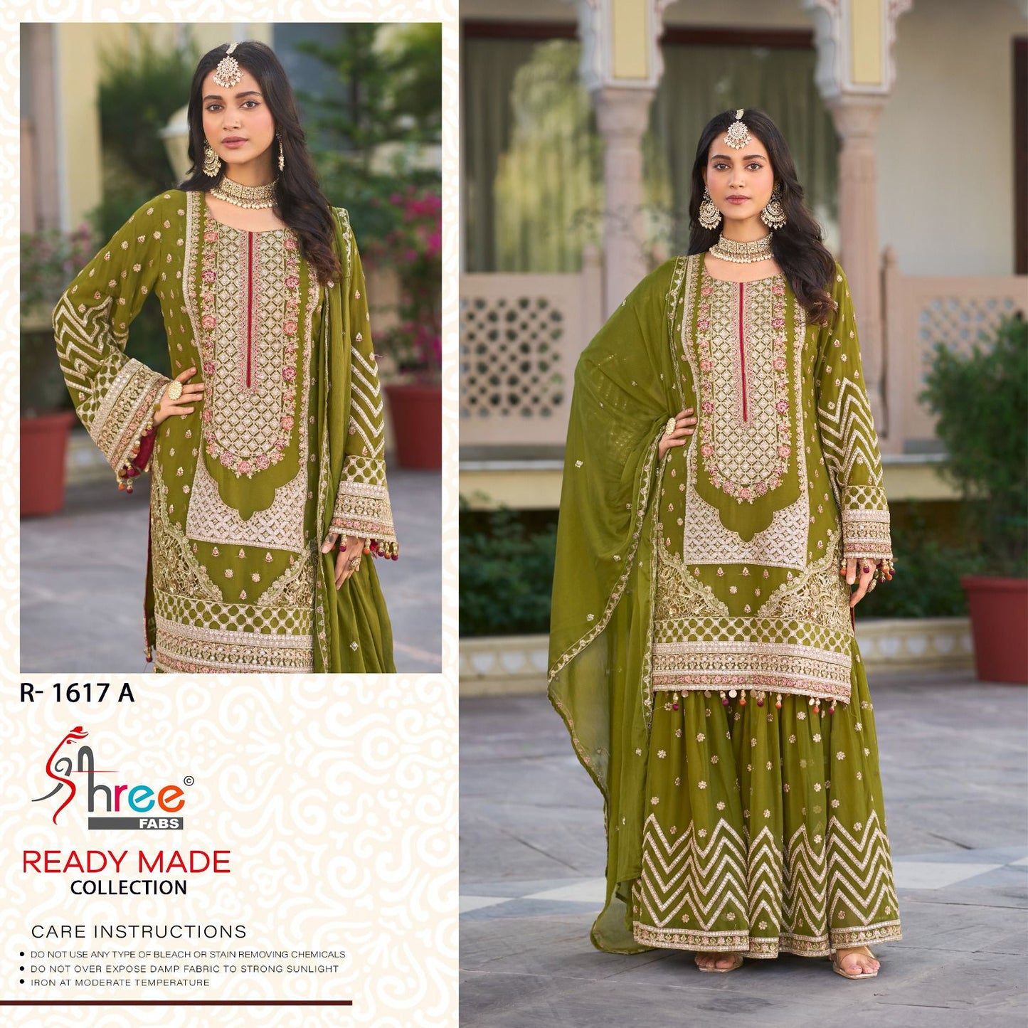 R 1617 Shree Fabs Chinon Pakistani Readymade Suits Manufacturer Gujarat