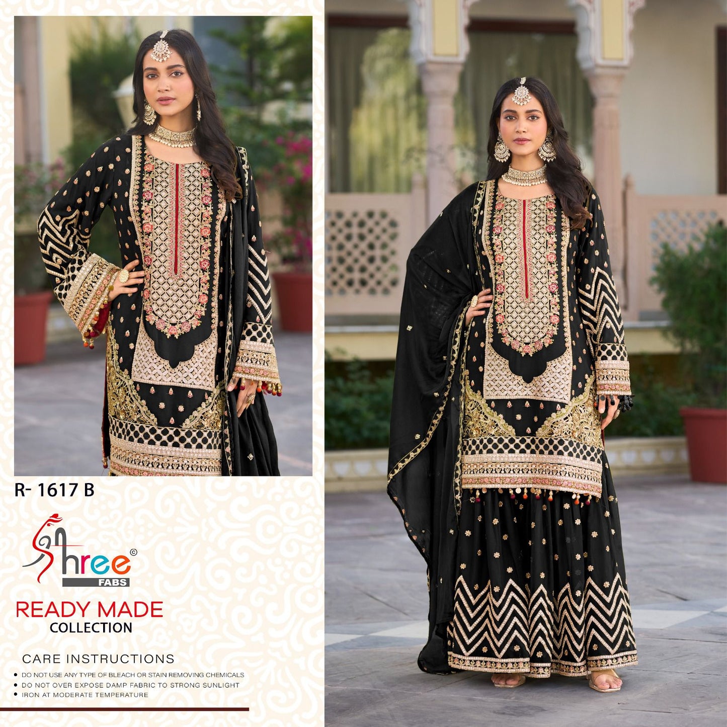 R 1617 Shree Fabs Chinon Pakistani Readymade Suits Manufacturer Gujarat