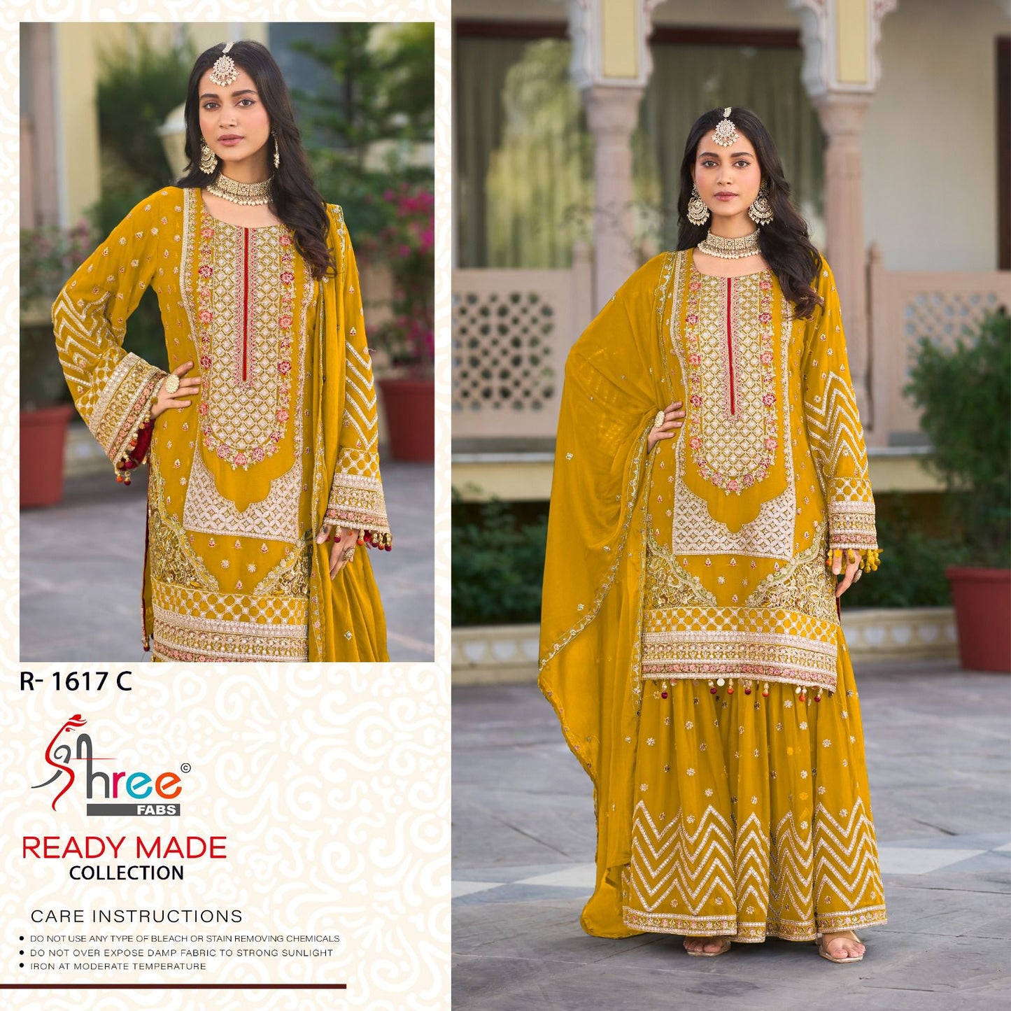 R 1617 Shree Fabs Chinon Pakistani Readymade Suits Manufacturer Gujarat
