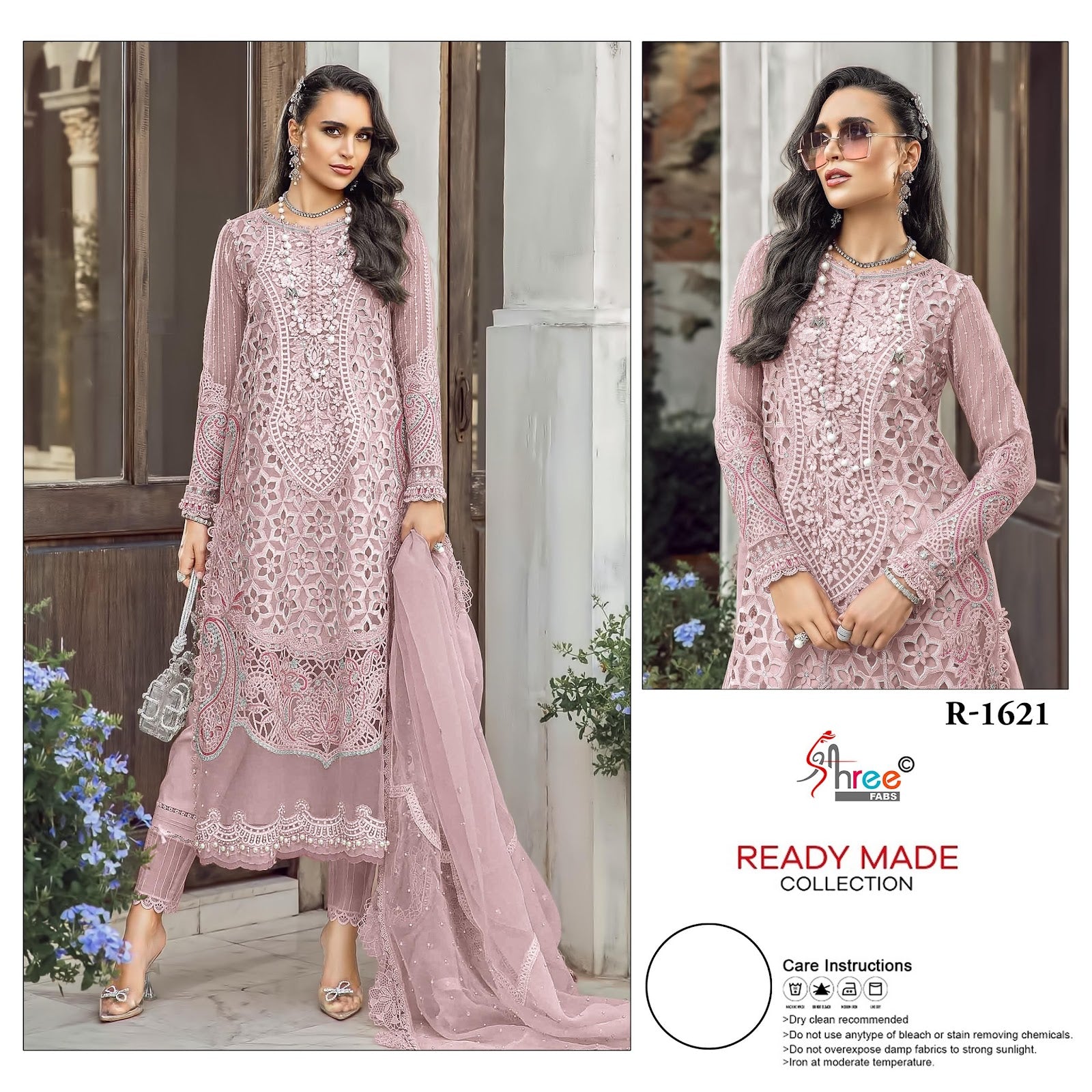 R 1621 Shree Fabs Organza Pakistani Readymade Suits Manufacturer India