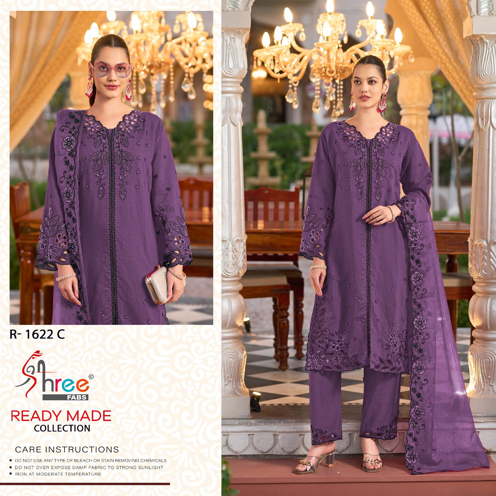 R 1622 Shree Fabs Roman Silk Pakistani Readymade Suits Manufacturer Ahmedabad
